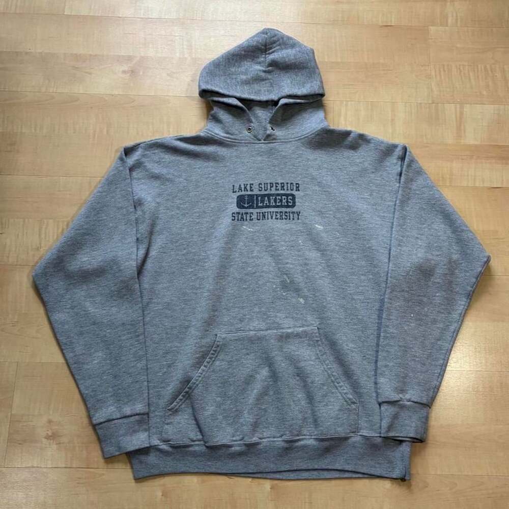 The Cotton Exchange Lake Superior State Lakers Hoodie Size XL Grey
